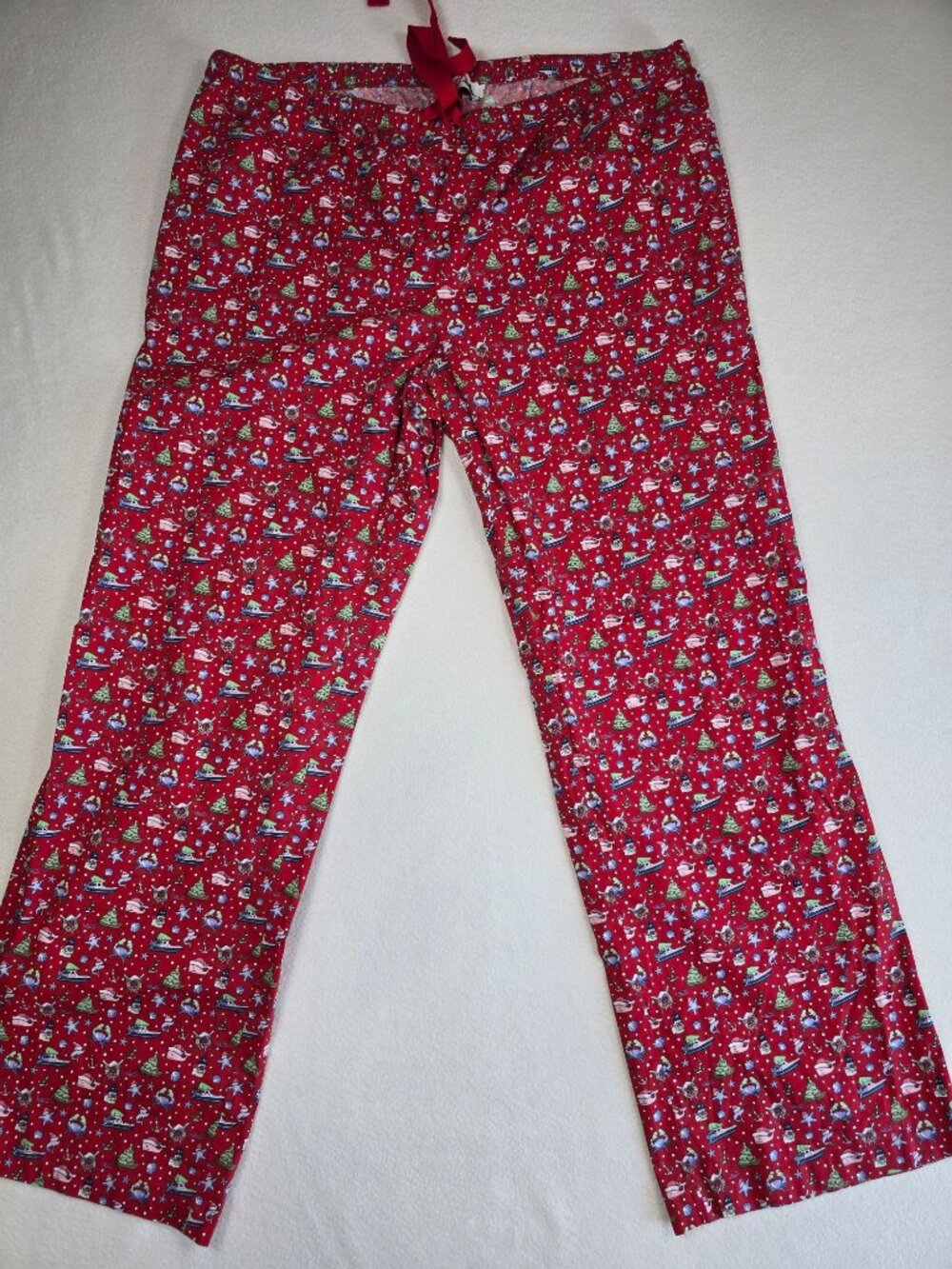 Vineyard Vines Red Christmas Pajama Pants Mens Size Large Whale